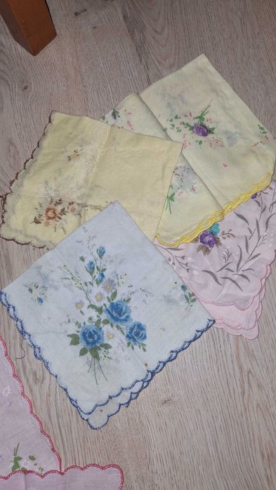 Komplet materiałowych husteczek PRL