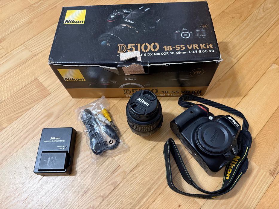 Nikon D5100 + obiektyw 18–55 mm VR – bardzo dobry stan