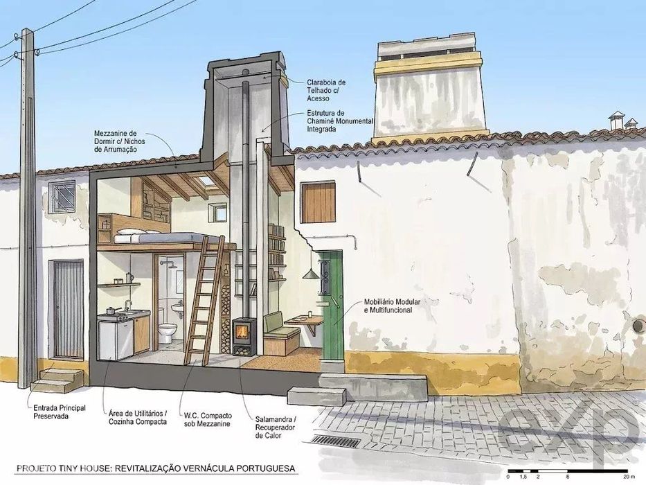 Tiny House Rústica de 80 m² em Monte da Pedra