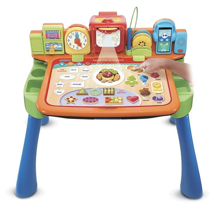 Biurko interaktywne, plastikowe, wielokolorowe, (wersja francuska)