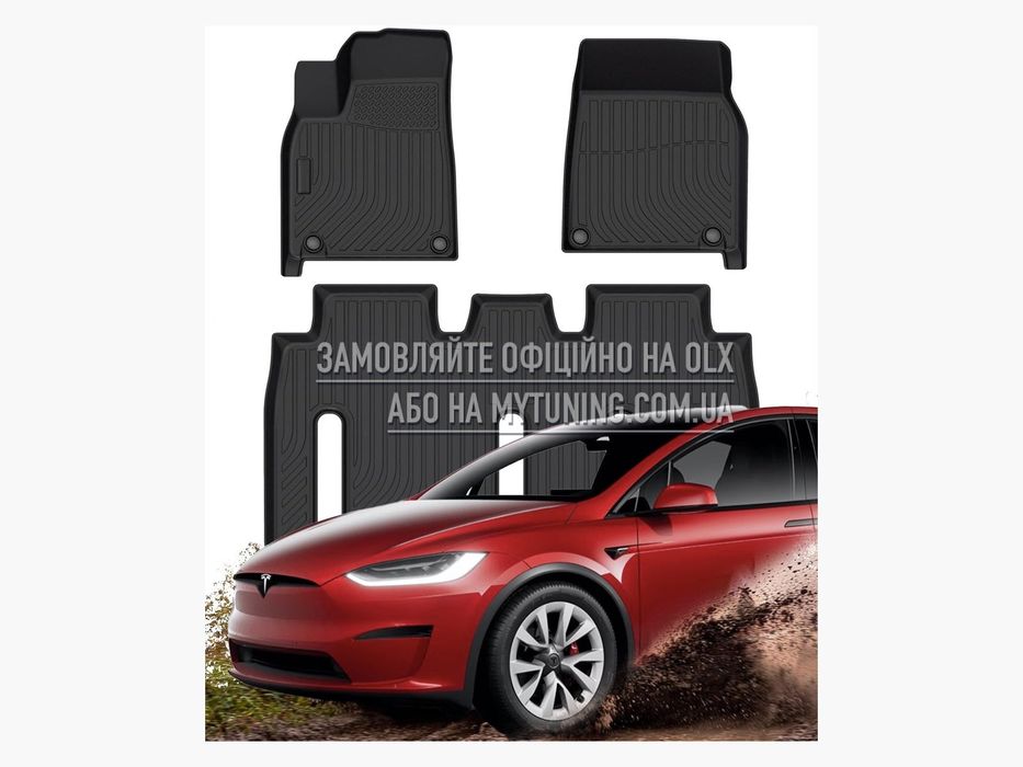 3D килимки Tesla Model X 2022–2024 7 місць в салон | Havoc