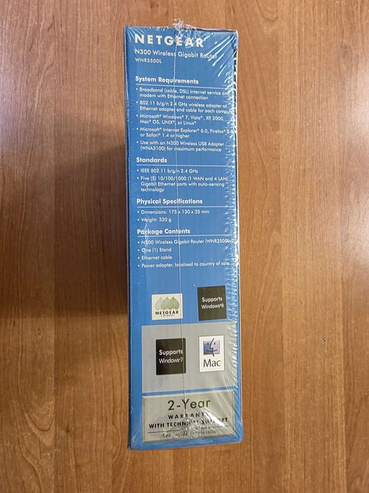 Router Netgear WNR3500L WiFi300N Gigabit LAN NOWY FOLIA okazja FAKTURA