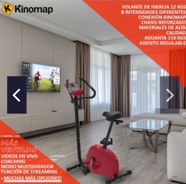 Bicicleta ergométrica - 8 níveis de intensidade  / comexao  APP
