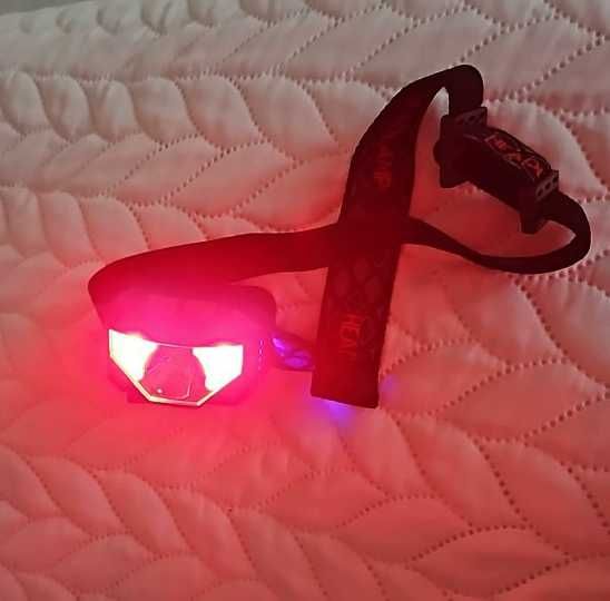 Налобный фонарик COB LED с датчиком движения и красным светом 5в1 (Высокомощный)