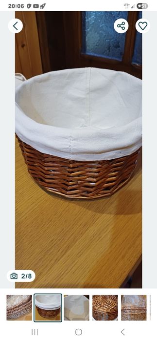 Pojemnik len w środku