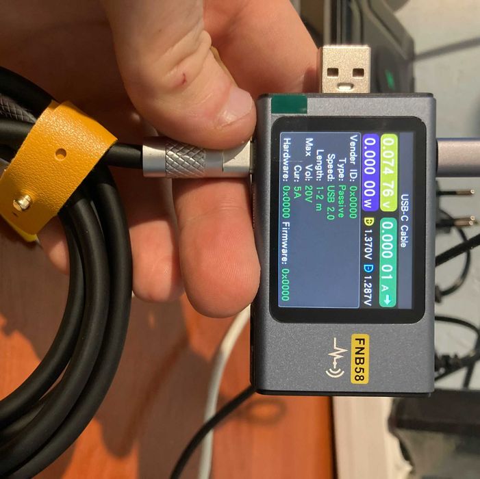 Адаптер USB - тестер юсб измерения DC 4.5–50 вольт с цветным дисплеем (Type-C) с функциями быстрой зарядки