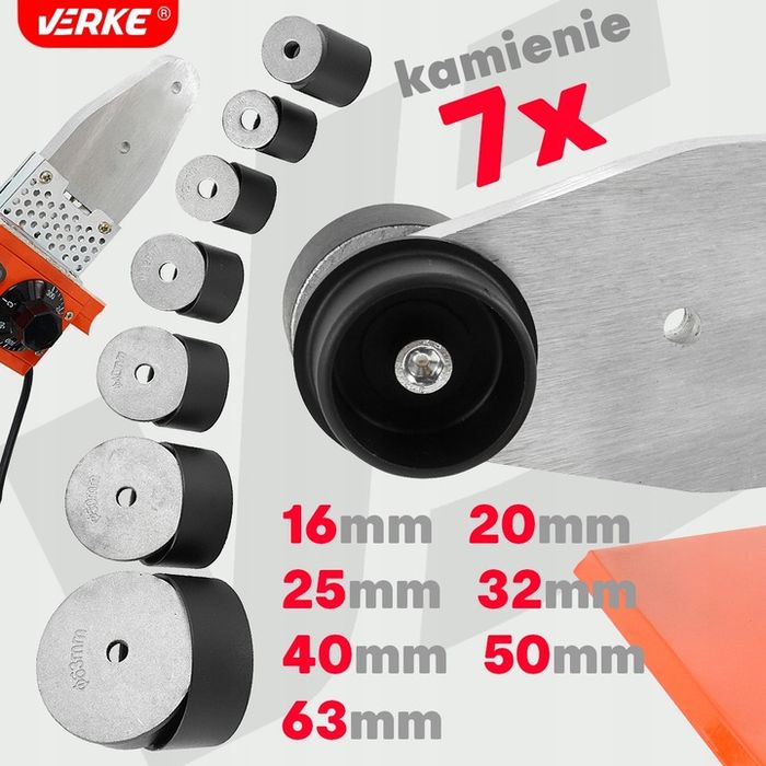 Zgrzewarka Polifuzyjna Do Zgrzewania Rur Pp Pcv 800w Mocna + Matryce Z