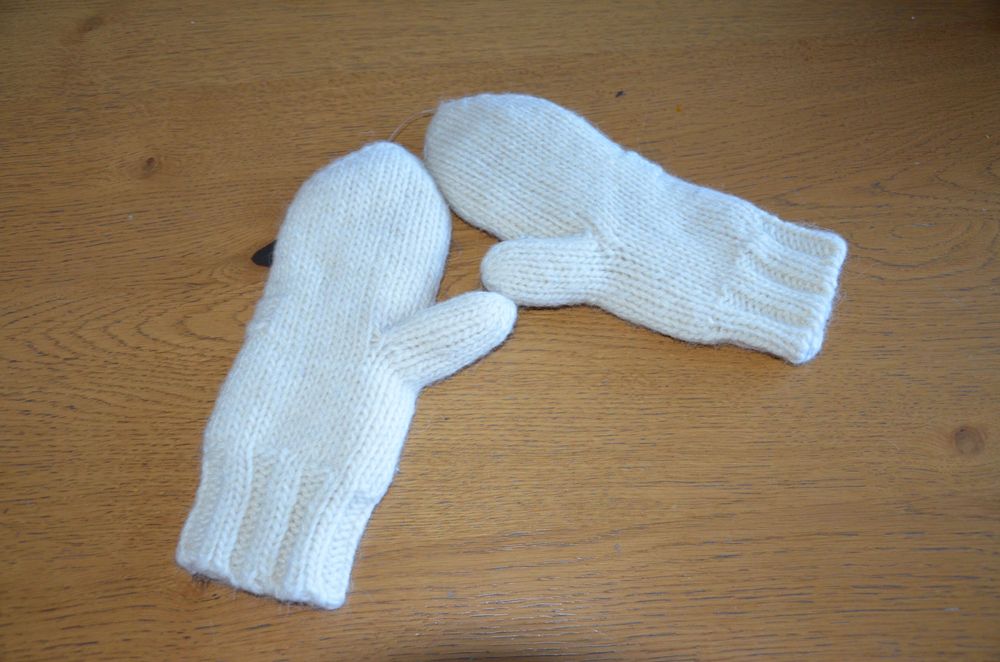rękawiczki wełna ecru r. xl wool