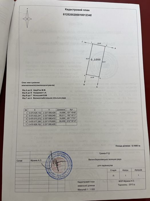 Продам земельну ділянку в с.В.Березовиця
