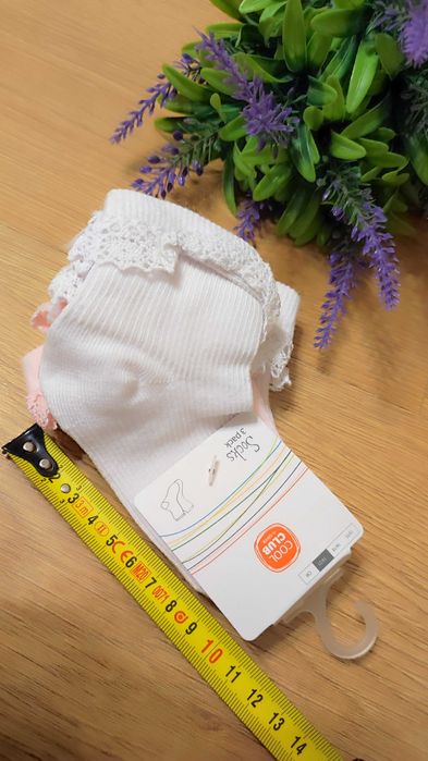 NOWY!Zestaw 3xskarpetki dla dziecka CoolClub-19/21 śliczne,też-chrzest