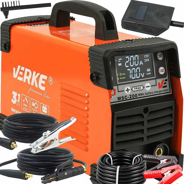 SPAWARKA INWERTEROWA 200A Z Prostownikiem Rozruchem Rozruch 3w1