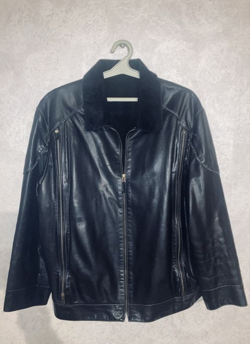 Куртка шкіряна чоловіча утеплена