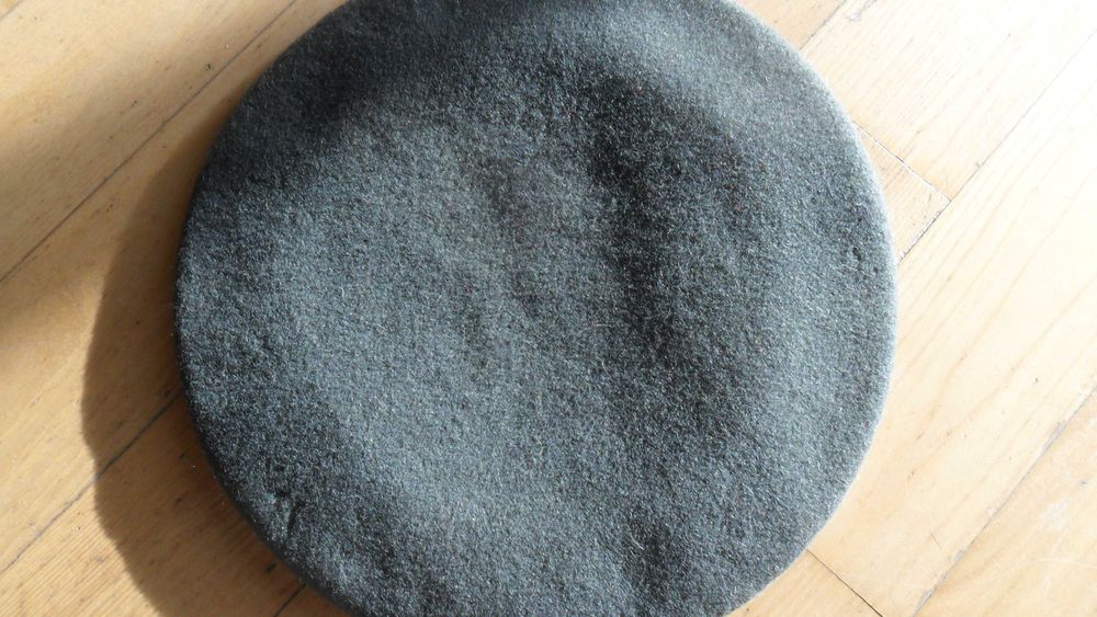 Kangol-oliwkowy beret vintage L/wena