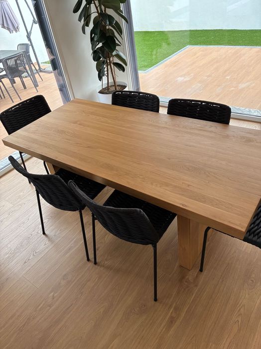 Mesa La Redoute em carvalho maciço