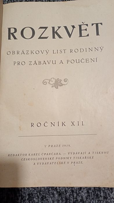 Zbiór gazetek Rozkwět za rok 1919.