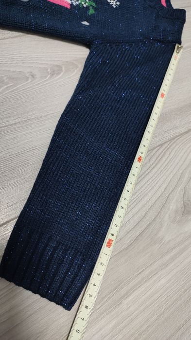 Sweter świąteczny Mikołaj sweterek dziewczęcy 110