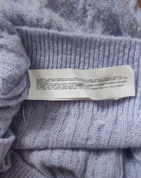 Liliowy sweter półgolf oversize Mango rozmiar S, 36
Długość całkowita