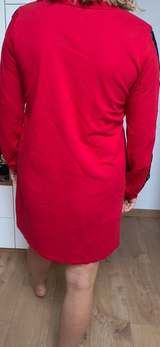 Czerwona sukienka LC waikiki r. M dresówka