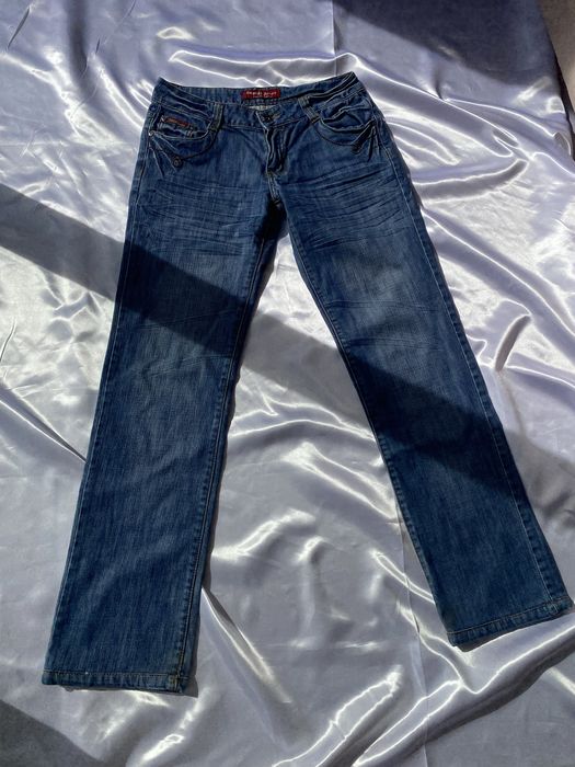 Jeansy typu proste XS 34 swanky jeans denim szersze nogawki