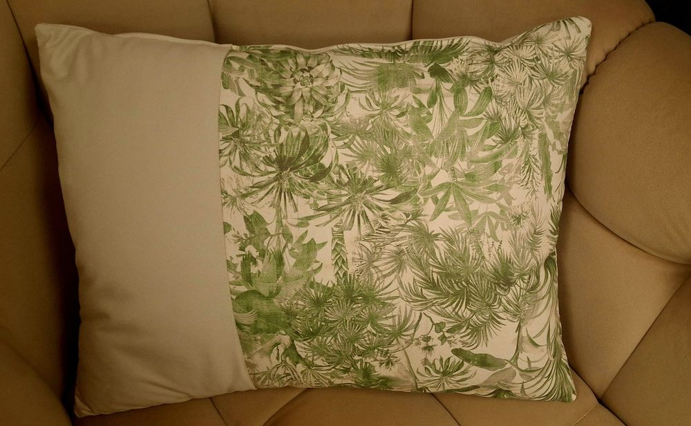 Almofadas rectangulares veludo e aplicação tecido