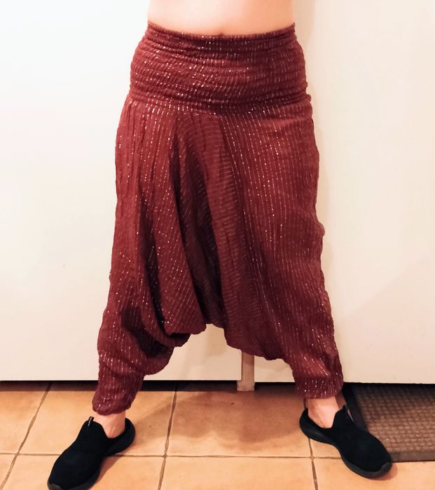 Spodnie haremki alladynki szarawary indie orient etno