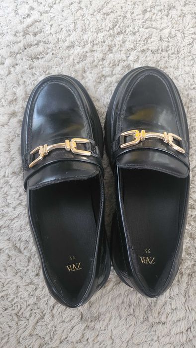 Buty zara dziewczynka 35 czarne eleganckie