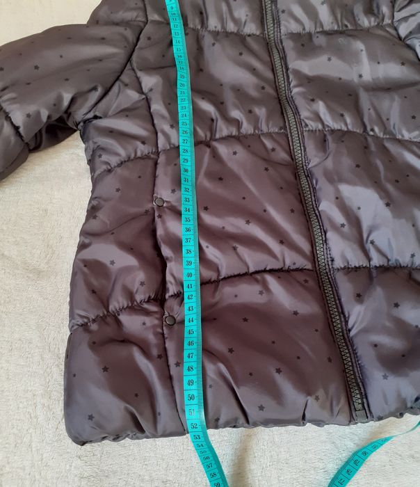 Kurtka zimowa z kapturem 134-140 cm 10 lat