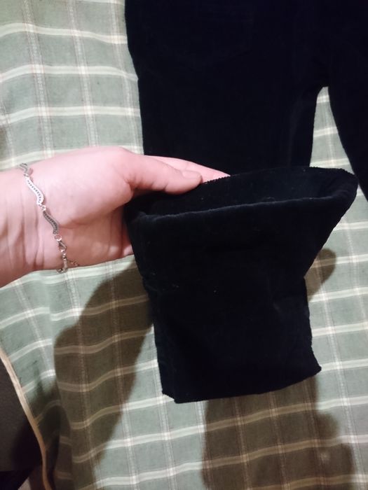 Брюки на утеплителе,в рубчик