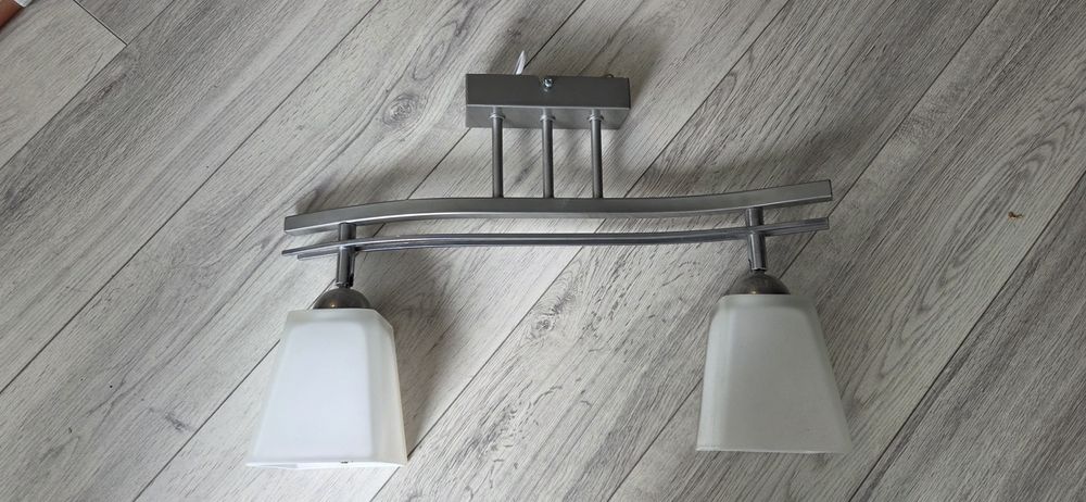 Lampa sufitowa 2-punktowa, chrom/satyna