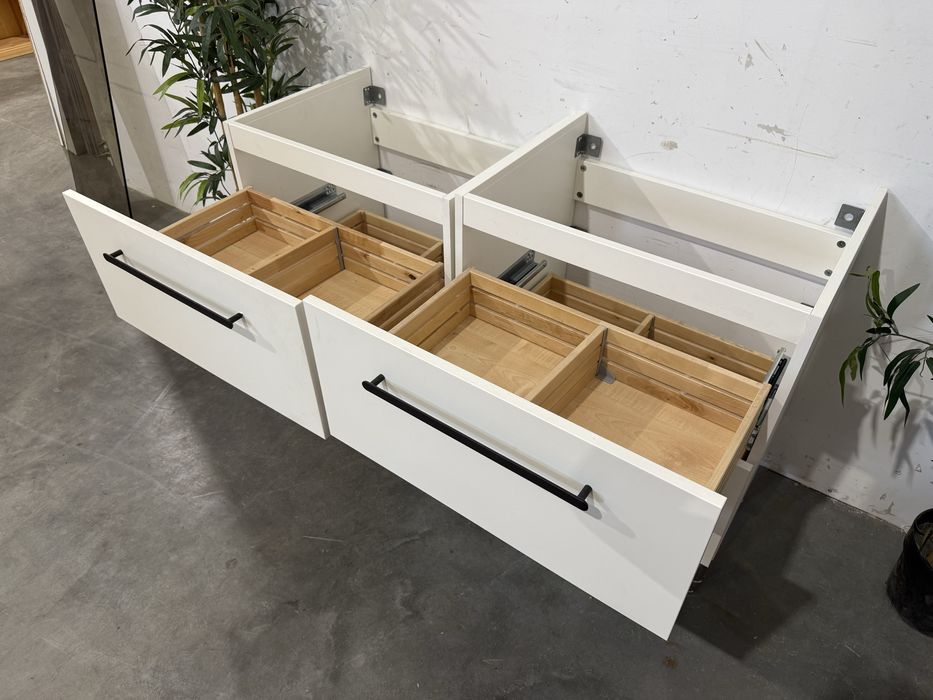 Ładne białe szafki kuchenne Ikea szuflady super stan dowóz wysyłka