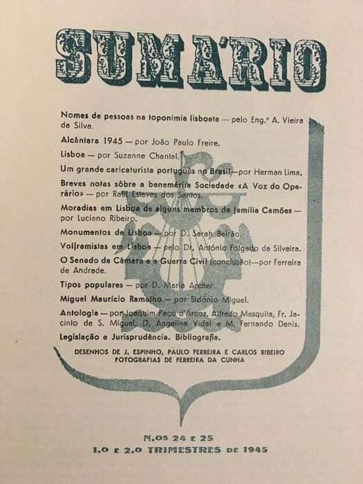 Lisboa por S. Chantal/ Bordalo Pinheiro/ Toiradas Reais/ Prémio Valmor