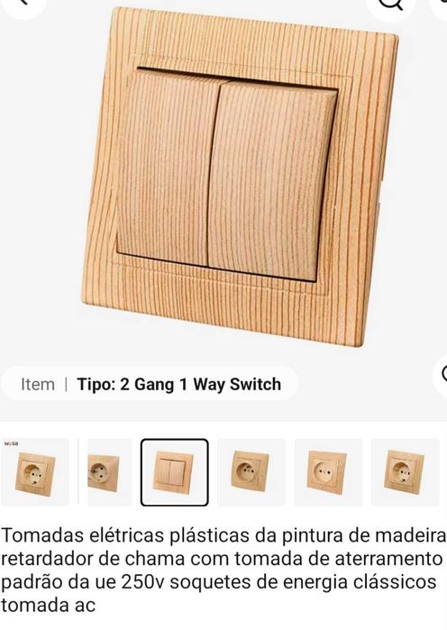 Tomadas e interruptores pintura estilo madeira