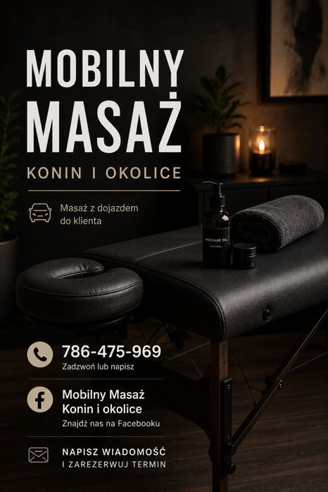 Profesjonalny masaż z dojazdem w Koninie