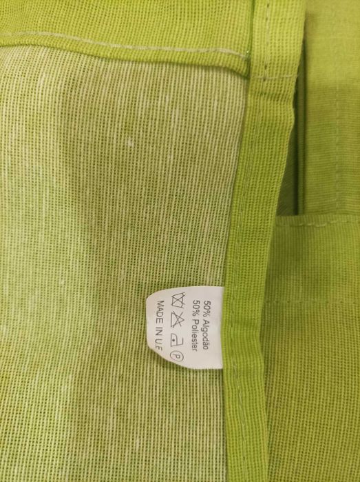 Cortinas com alças - verde