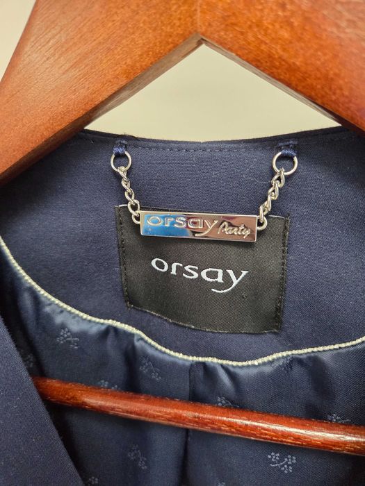 Granatowy żakiet marynarka krótki