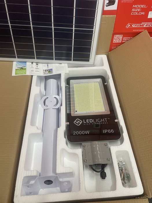 Lampa Uliczna, Solarna Led Ligh 2000W, latarnia uliczna HIT CENOWY