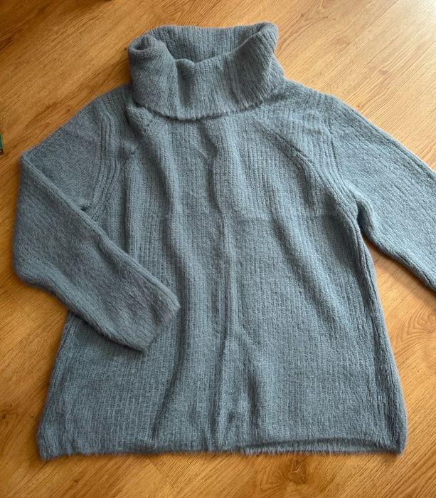 Sweter damski z golfem oversize gruby i ciepły XXL