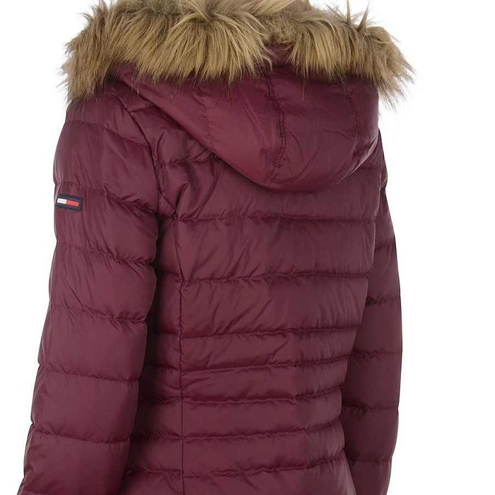 Tommy Hilfiger Płaszcz zimowy puchowy DW0DW00511 Bordowy M damski