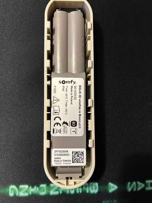 SOMFY 9016353E Eolis 3D WireFree io Wstrząsowy czujnik wiatru