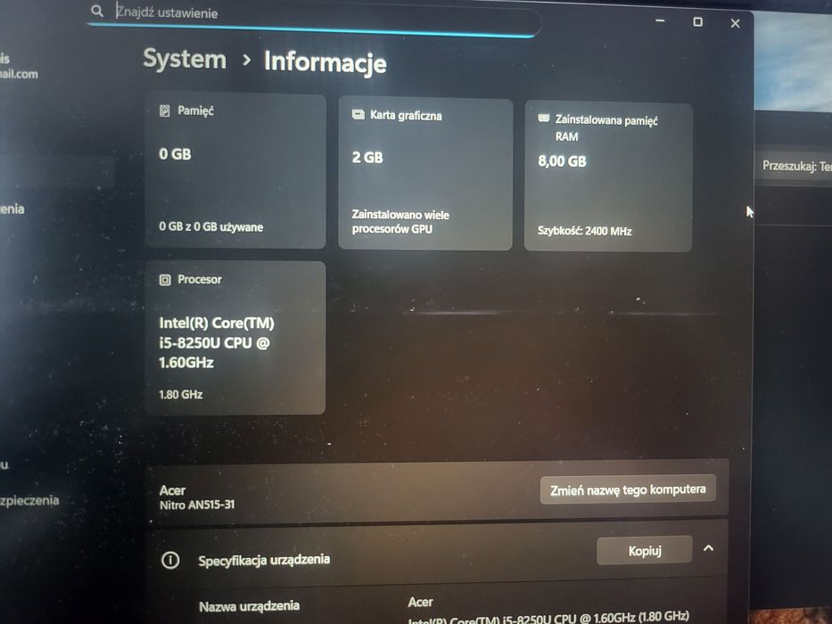 Acer Nitro 5 an515-31