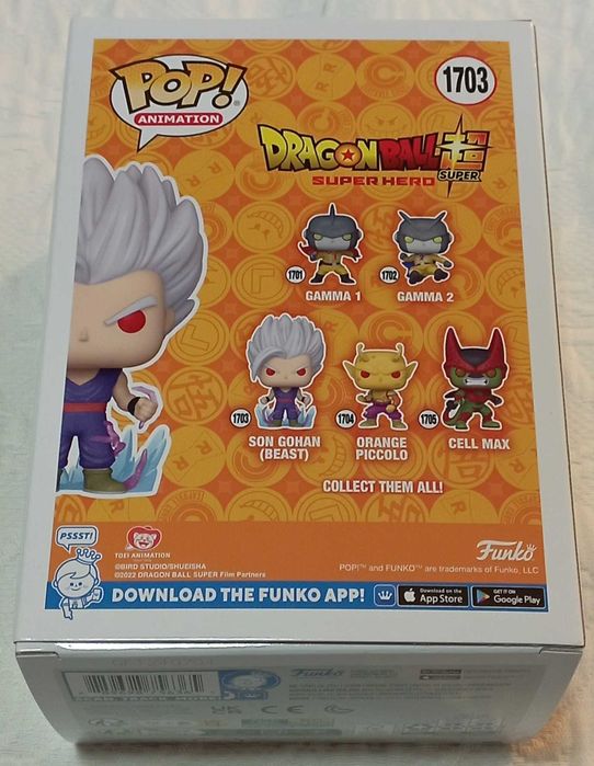 funko pop dragon ball super heroes 1703 son gohan (beast) chase
