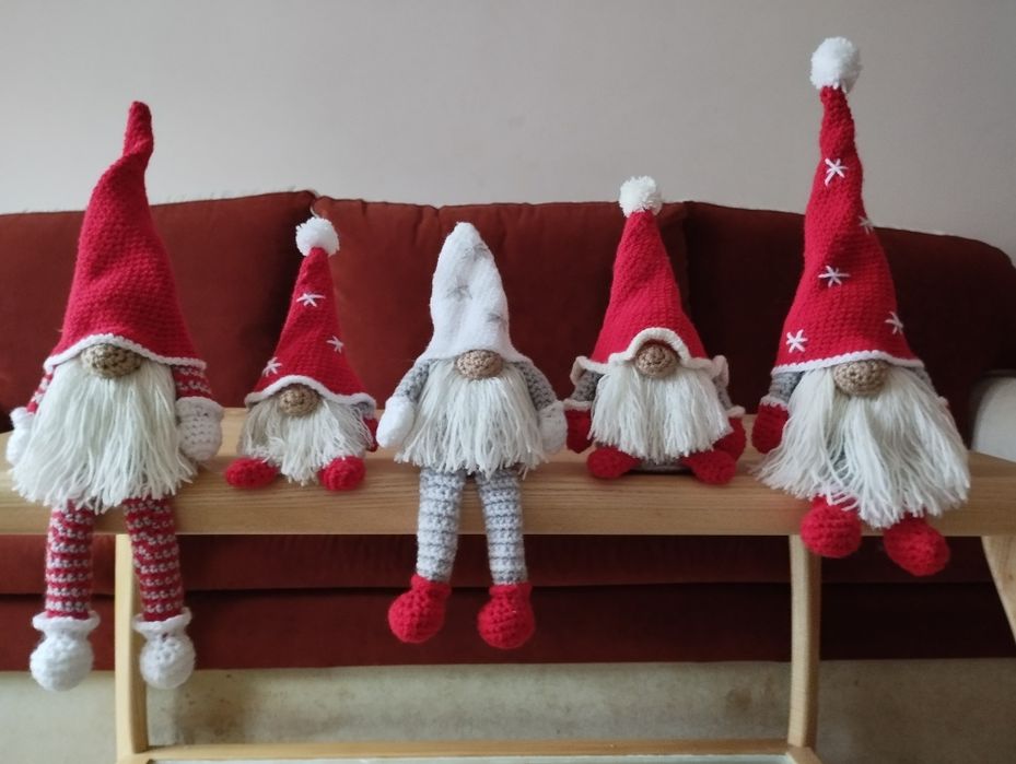 Новорічні іграшки- гноми крючком HandMade