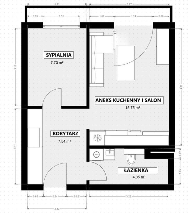 Brzesko, ul. Królowej Jadwigi - mieszkanie 36m2 do wynajęcia,