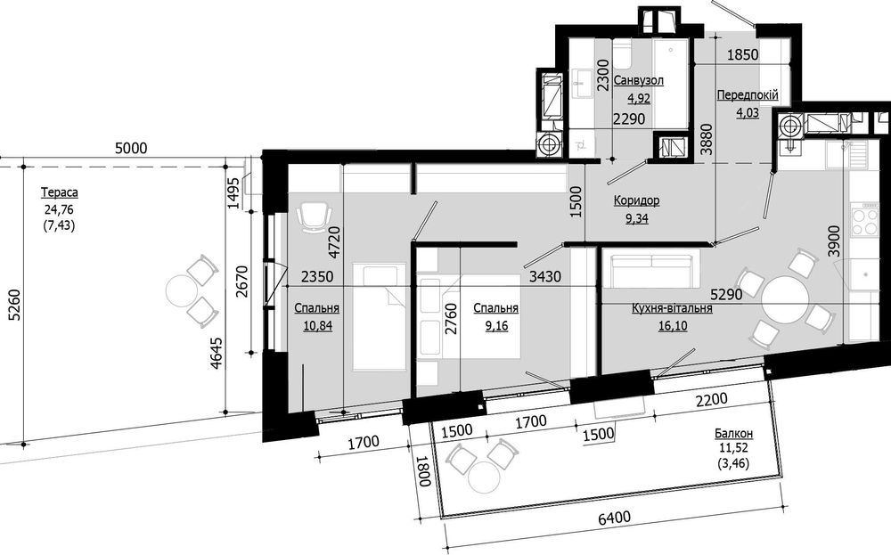 Продаж 2 кім. квартири SOUL PARK вул П. Орлика 65.28 кв.м