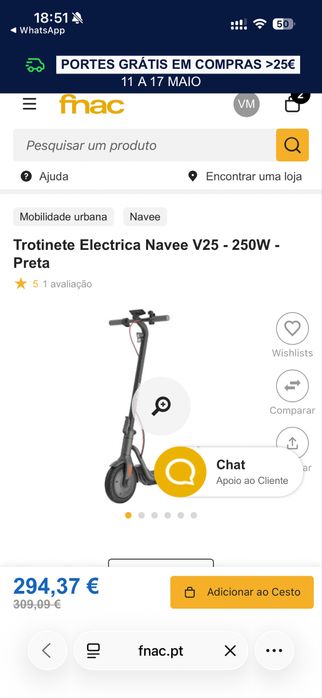 Trotinete eletrico NAVEE V25