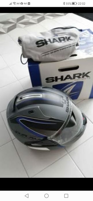 Capacete Shark cinzento