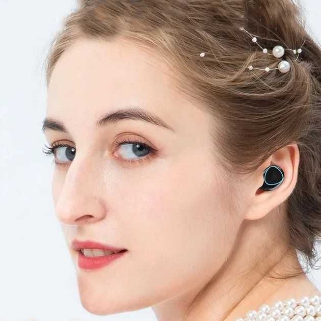 Бездротові, Вакуумні, Bluetooth навушники з дисплеєм і мікрофоном M10