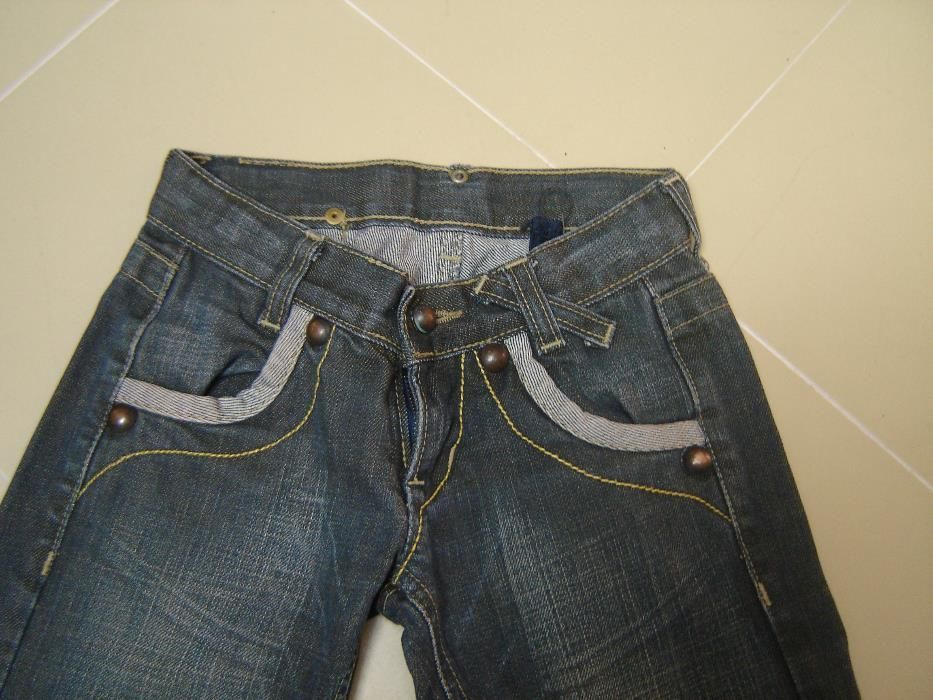 calça e jacketa de ganga como novos