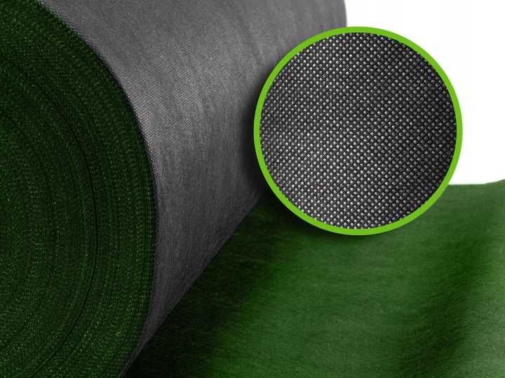 AGROWŁÓKNINA Ogrodowa 1,6m x 100m 90g/m2 + 100 szpilek  Czarno-Zielona