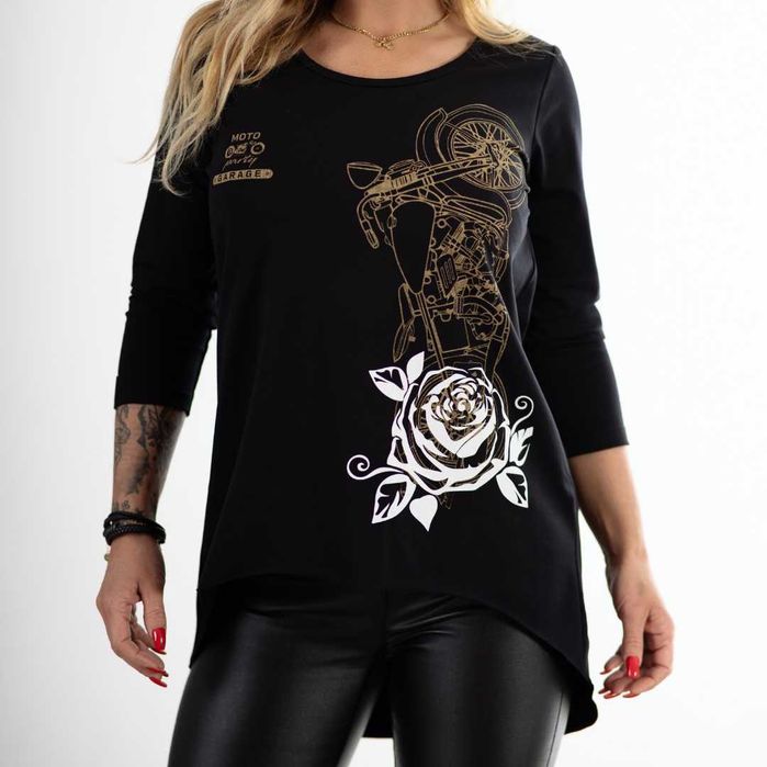 MOTO PARTY Tunika damska moto róża rozmiar XXL